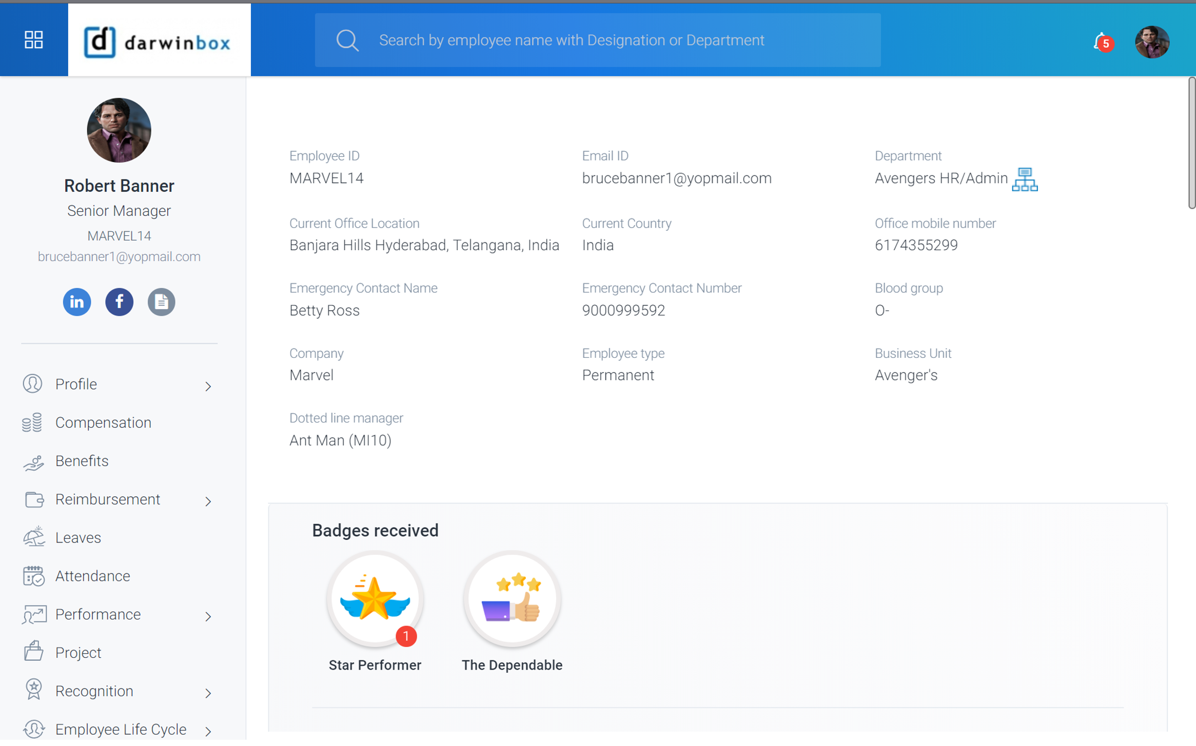 Darwinbox Platform UI