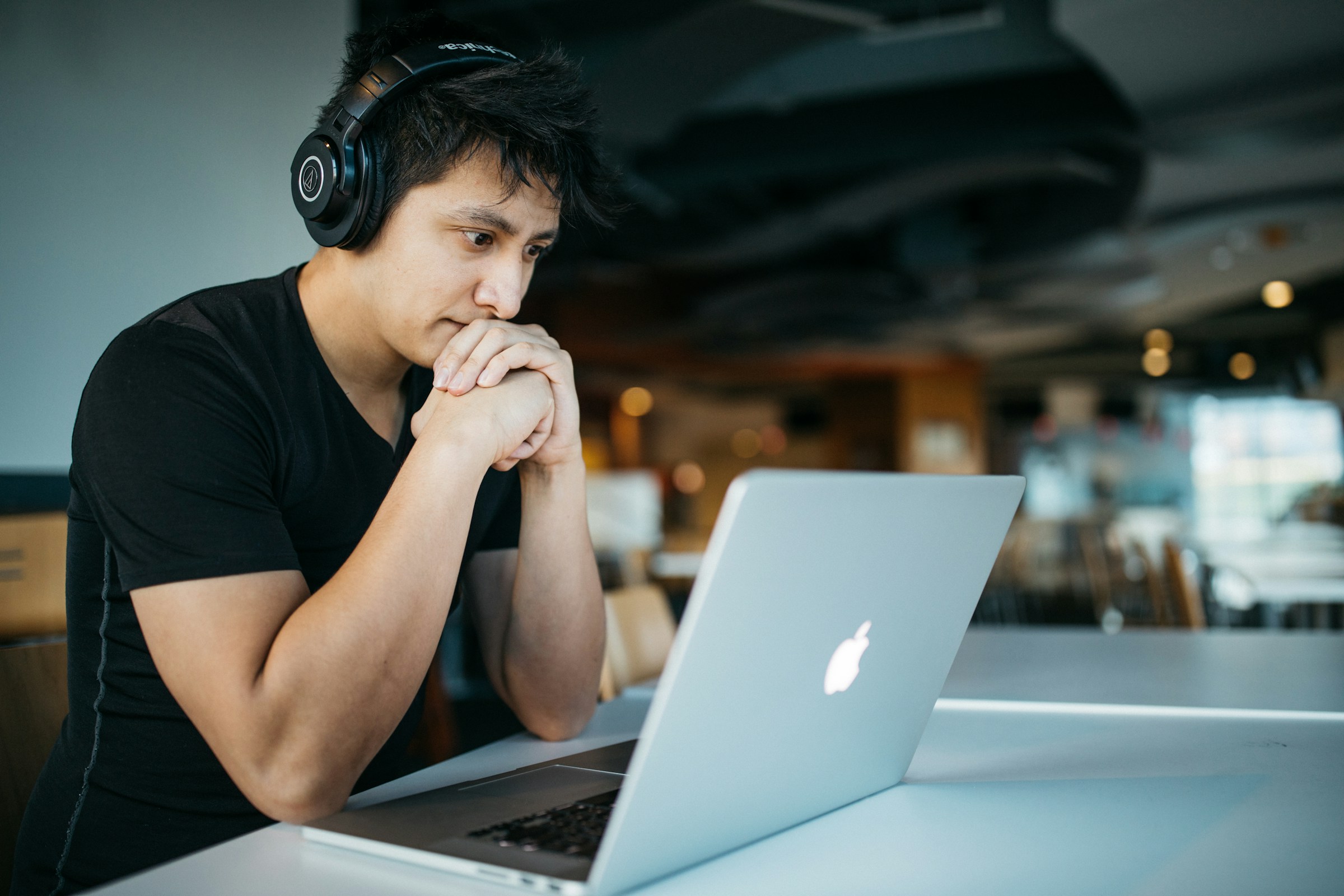 Man Using Laptop - AI Candidate Screening
